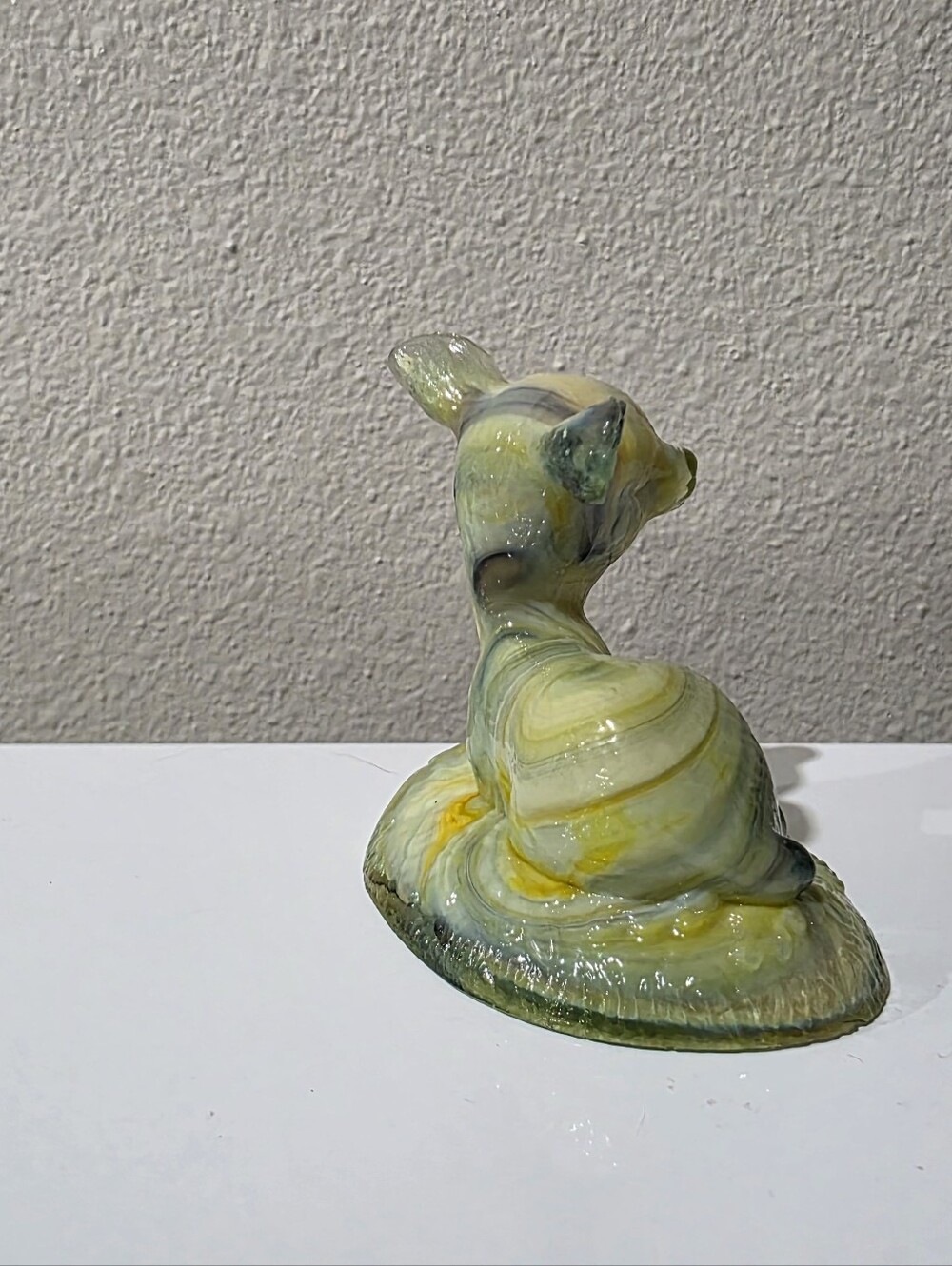 Boyd Glass Slag Bingo Deer Figurine GLOWS. - Picture 5 of 15